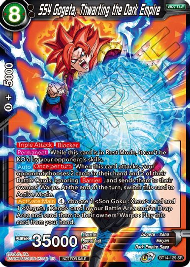 SS4 Gogeta, frustrando al Imperio Oscuro (Comprar una caja) (BT14-129) [Tarjetas de promoción] 