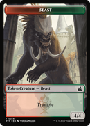 Goblin (0008) // Beast Double-Sided Token [Ravnica Remastered Tokens]-2