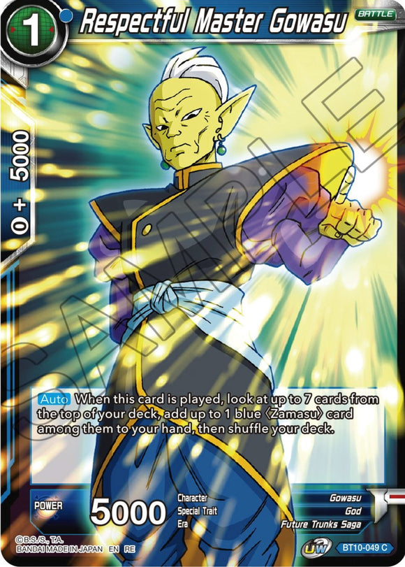 Maestro respetuoso Gowasu (reimpresión) (BT10-049) [Ultimate Deck 2023] 