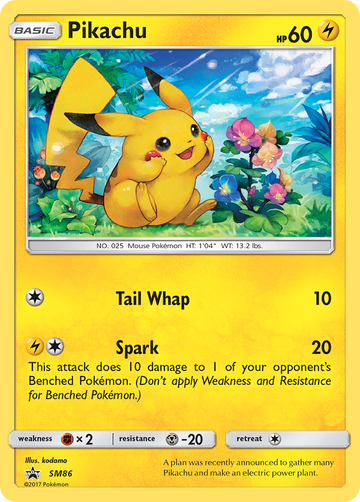 Pikachu (SM86) [Sol y Luna: promociones de Black Star] 
