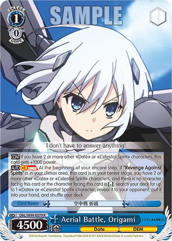 Batalla aérea, origami [Date A Live Vol. 2] 