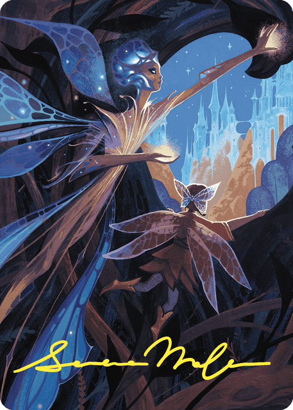 Tarjeta de arte de Kindred Discovery (firma estampada en dorado) [Serie de arte Wilds of Eldraine] 
