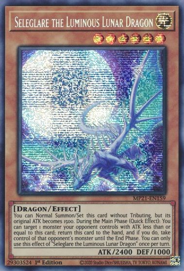 Seleglare el Dragón Lunar Luminoso [MP21-EN159] Prismático Secreto Raro 
