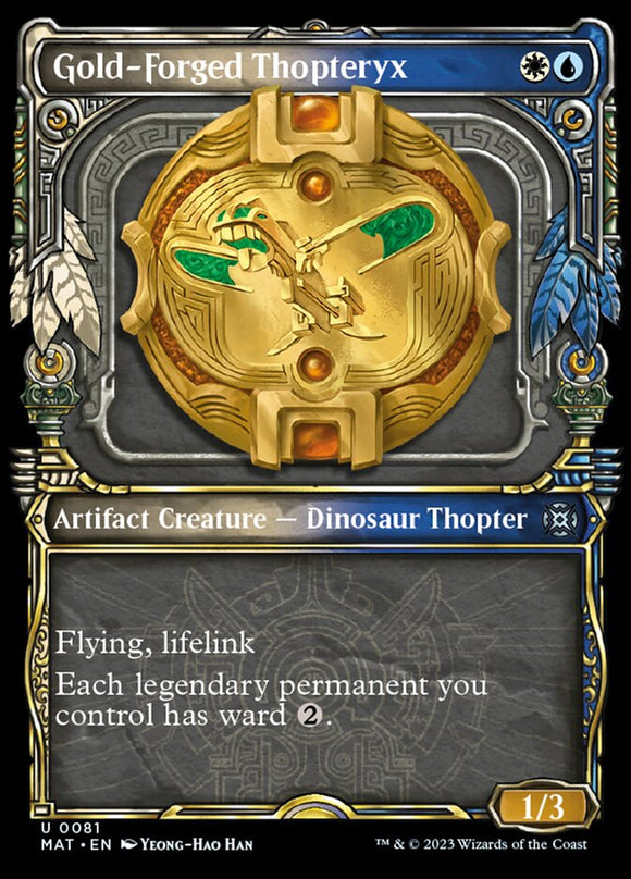 Thopteryx forjado en oro (escaparate) [La marcha de la máquina: Las secuelas] 