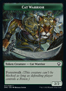 Saproling // Cat Warrior Double-Sided Token [Dominaria United Tokens]-2