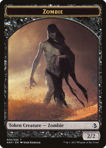 Earthshaker Khenra // Zombie Double-Sided Token [Hour of Devastation Tokens] - 0