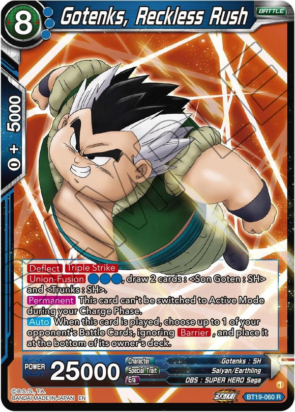 Gotenks, Reckless Rush (BT19-060) [Ambición del luchador] 