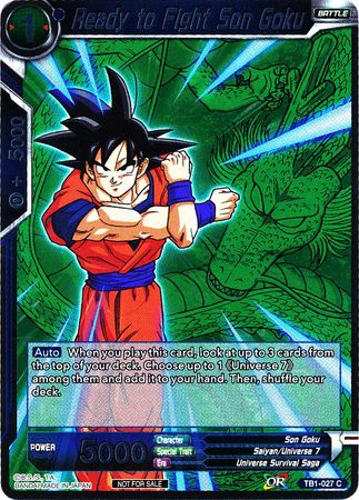 Listo para luchar contra Son Goku (paquete de evento 2 - 2018) (TB1-027) [Tarjetas de promoción] 