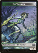 Golem // Elf Warrior Double-Sided Token [Double Masters Tokens]-2