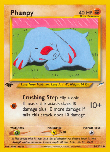 Phanpy (76/105) [Neo Destiny 1.ª edición] 