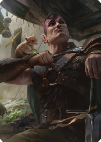 Tarjeta de arte de Minsc y Boo, héroes atemporales (38) [Serie de arte de Commander Legends: Battle for Baldur's Gate] 