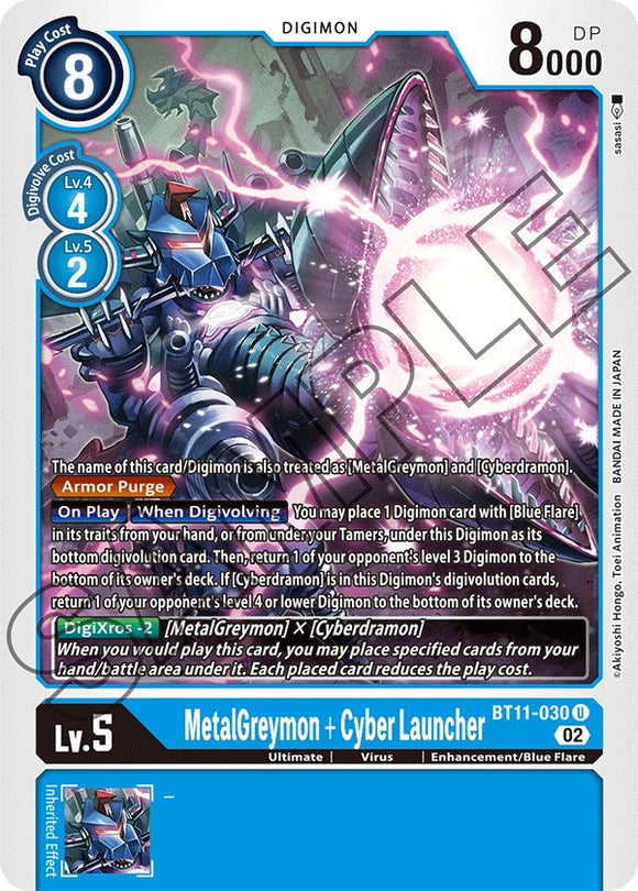MetalGreymon + Cyber ​​Launcher [BT11-030] [Fase dimensional] 