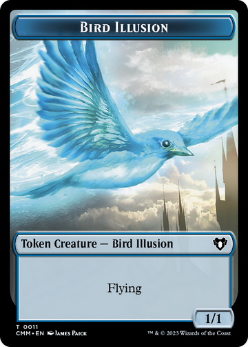 Bird // Bird Illusion Double-Sided Token [Commander Masters Tokens] - 0