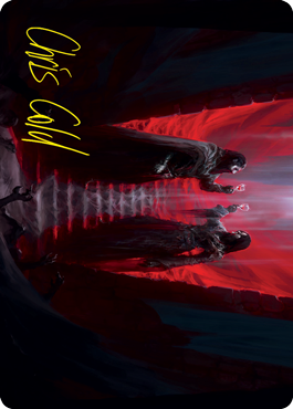 Tarjeta de arte de La venganza de los vampiros (firma estampada en dorado) [Serie de arte de Innistrad: Crimson Vow] 
