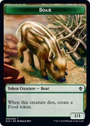 Boar // Food (15) Double-Sided Token [Throne of Eldraine Tokens]-1