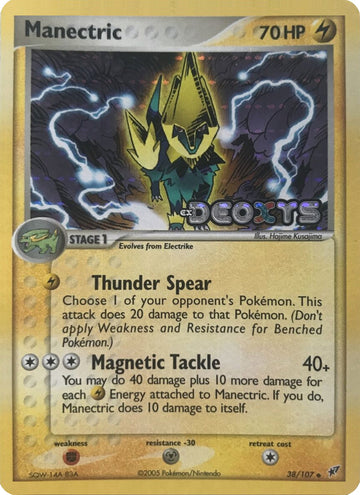 Manectric (38/107) (Estampado) [EX: Deoxys] 