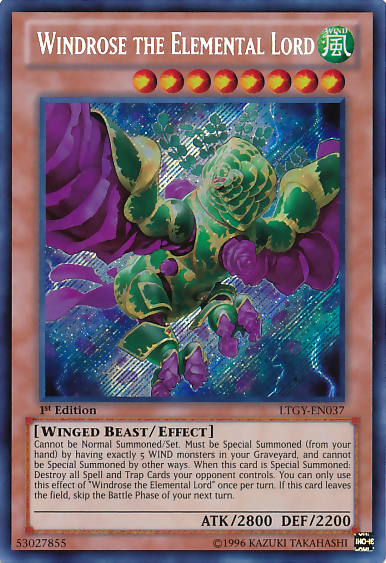 Windrose, el Señor Elemental [LTGY-EN037] Secreto Raro 