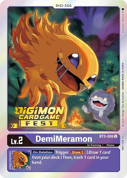 DemiMeramon [BT3-006] (Digimon Card Game Fest 2022) [Lanzamiento de promociones especiales] 