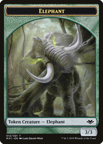 Bird (003) // Elephant (012) Double-Sided Token [Modern Horizons Tokens] - 0