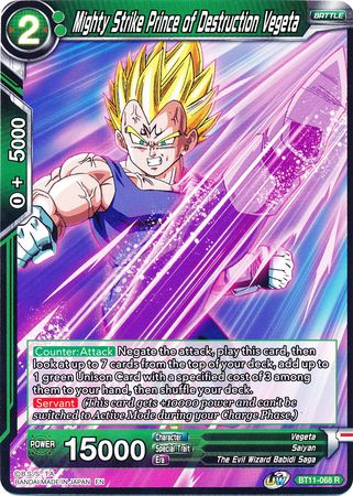 Príncipe de la destrucción Mighty Strike Vegeta (BT11-068) [Línea de sangre Vermilion] 