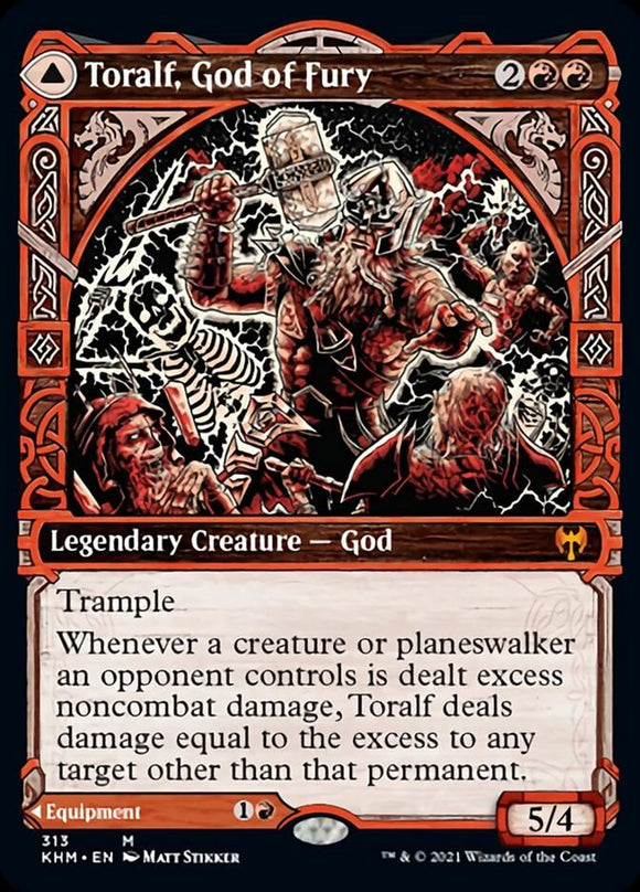 Toralf, dios de la furia // Martillo de Toralf (escaparate) [Kaldheim] 