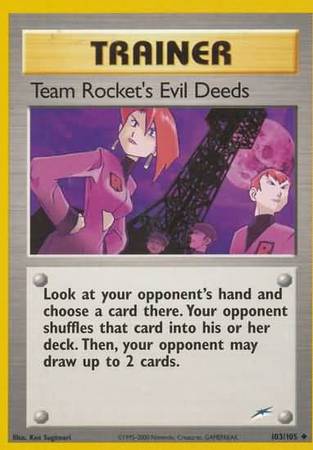 Las malas acciones del Equipo Rocket (103/105) [Neo Destiny Unlimited] 