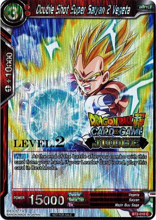 Vegeta Super Saiyan 2 de doble disparo (nivel 2) (BT2-010) [Tarjetas de promoción de juez] 