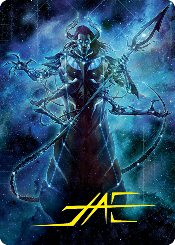 Tarjeta de arte de Heliod, el Eclipse Deformado (firma estampada en dorado) [Serie de arte Marcha de la Máquina] 
