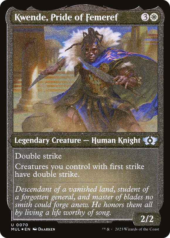 Kwende, orgullo de Femeref (grabado en lámina) [Multiverse Legends] 