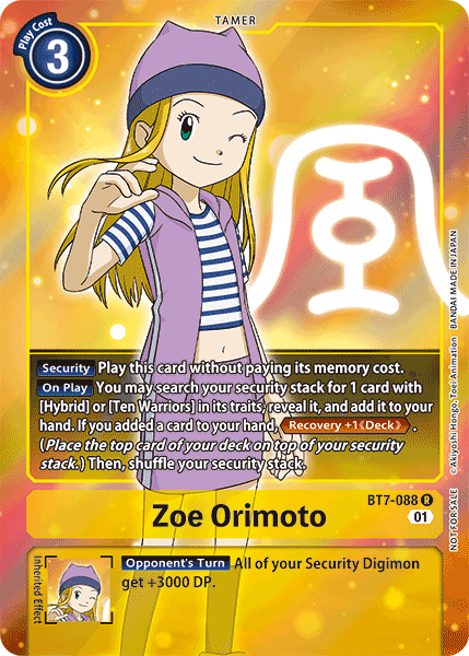 Zoe Orimoto [BT7-088] (Arte alternativo - Box Topper) [Siguiente aventura] 