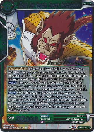 Gran Simio Vegeta, Manipulación de Energía (BT7-057_PR) [Promociones de prelanzamiento de El Asalto de los Saiyajin] 