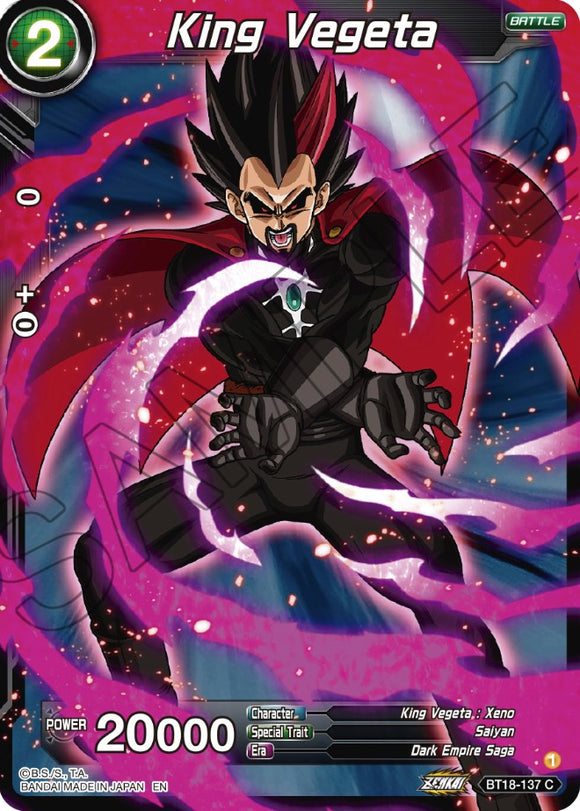 Rey Vegeta (BT18-137) [El amanecer de las Z-Leyendas] 