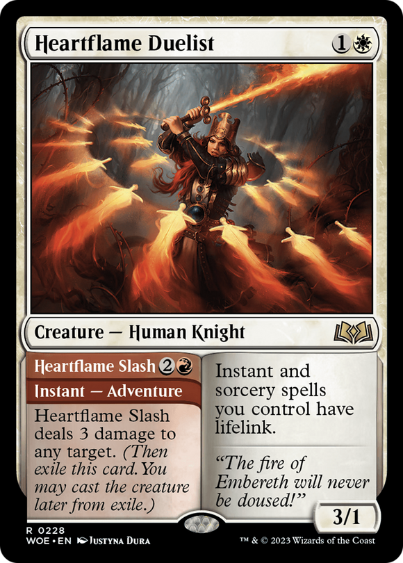 Duelista de llamas del corazón // Corte de llamas del corazón [Salvajes de Eldraine] 