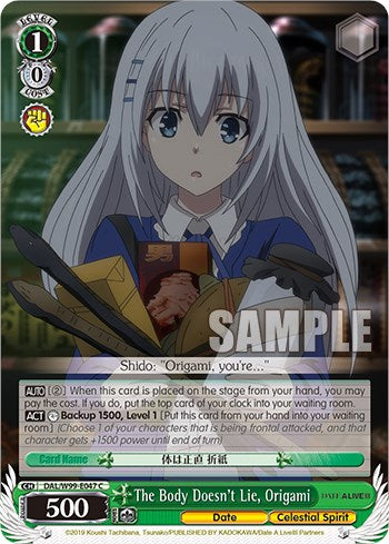 El cuerpo no miente, Origami [Date A Live Vol.2] 