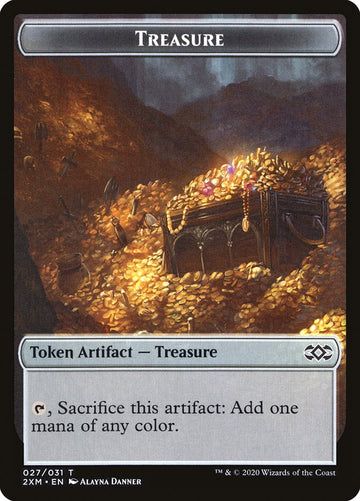 Beast // Treasure Double-Sided Token [Double Masters Tokens] - 0