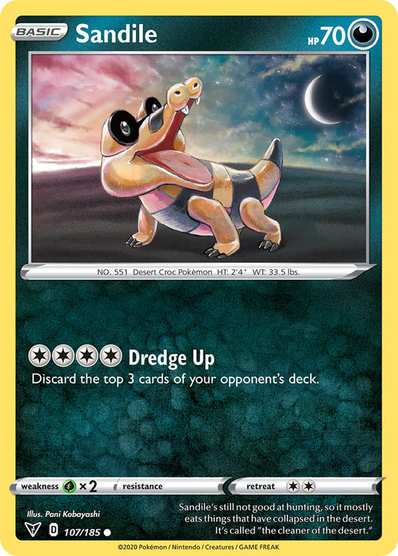 Sandile (107/185) [Espada y escudo: voltaje vívido] 