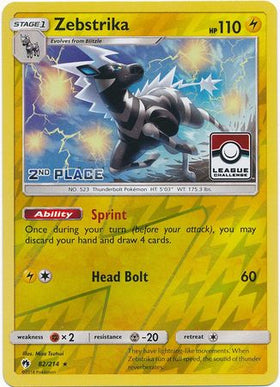Zebstrika (82/214) (2.º puesto en la promoción de liga) [Sun &amp; Moon: Lost Thunder] 