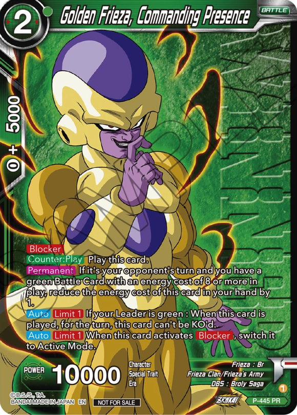 Golden Freezer, Presencia imponente (Ganador) (P-445) [Tarjetas de promoción de torneos] 
