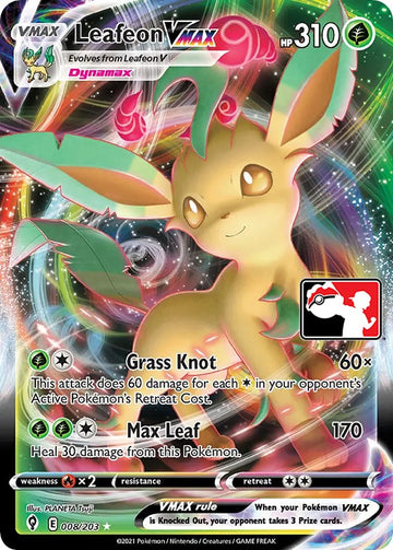 Leafeon VMAX (008/203) [Paquete de premios Serie Uno] 