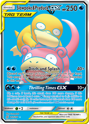 Slowpoke y Psyduck GX (217/236) [Sol y Luna: Mentes unificadas] 