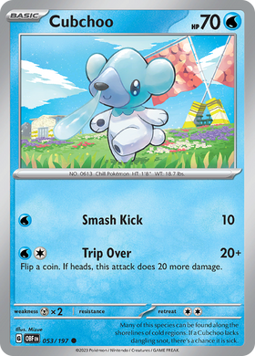 Cubchoo (053/197) [Scarlet &amp; Violet: Llamas de obsidiana] 