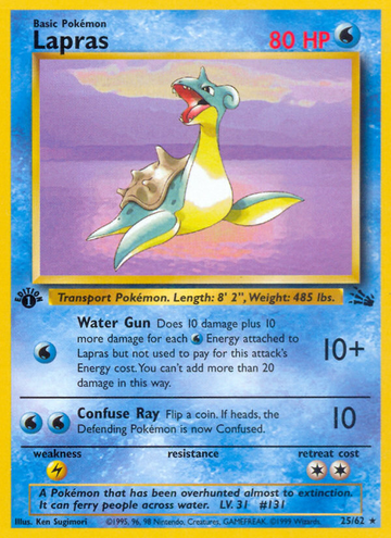 Lapras (25/62) [Fósil 1.ª edición] 