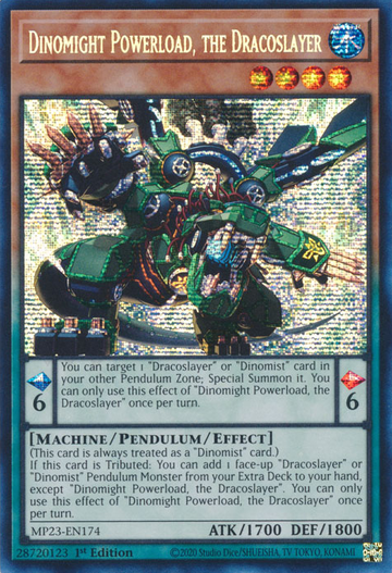 Dinomight Powerload, el cazador de dragones [MP23-EN174] Prismatic Secret Rare 