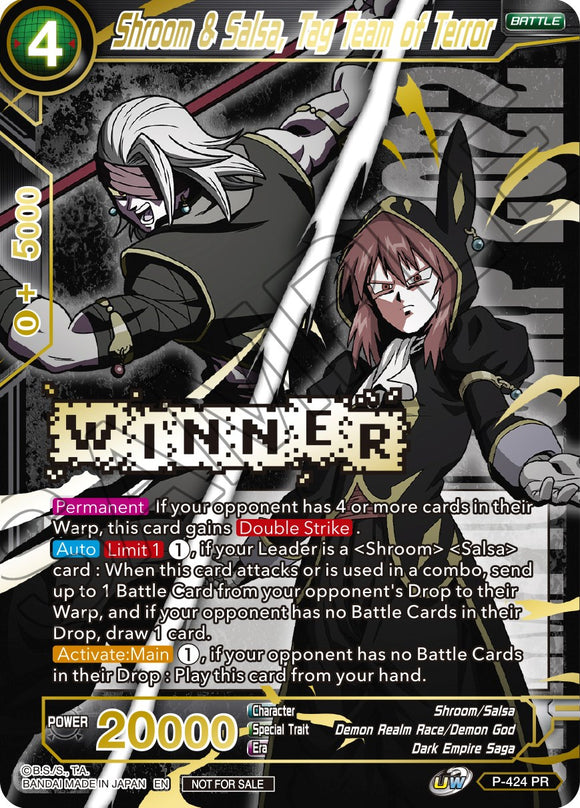 Shroom &amp; Salsa, Tag Team of Terror (Paquete de campeonato 2022 Vol. 2) (Sello dorado del ganador) (P-424) [Tarjetas de promoción] 