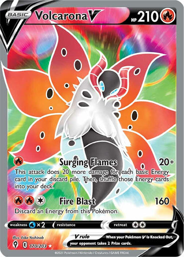 Volcarona V (170/203) [Espada y escudo: cielos en evolución] 