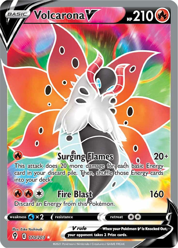 Volcarona V (170/203) [Espada y escudo: cielos en evolución] 