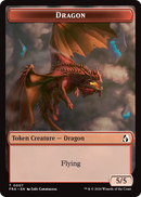 Dragon // Lotus Double-Sided Token [Reality Fracture Tokens]-1