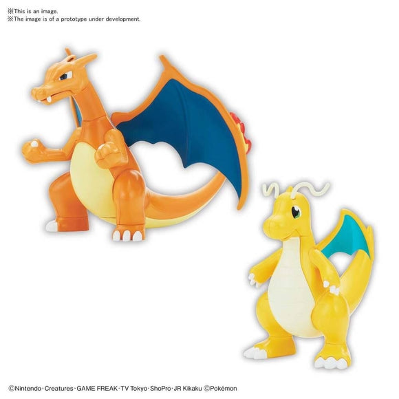 Charizard & Dragonite Pokemon Bandai Spirits Pokemon Model Kit