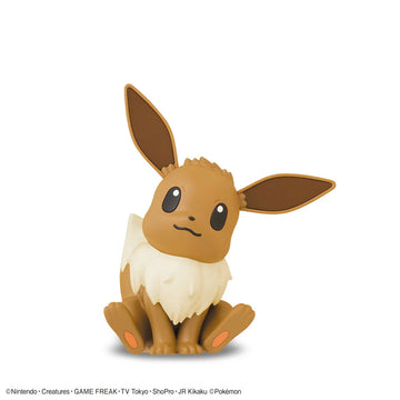 Bandai Pokemon Plamo Collection Quick!! 04 Eevee Model Kit - 0