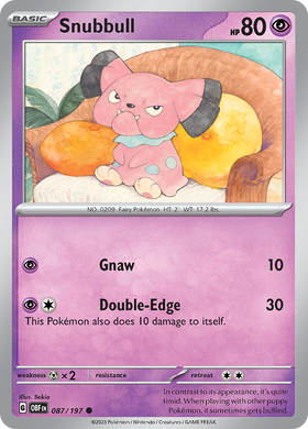 Snubbull (087/197) [Scarlet &amp; Violet: Llamas de obsidiana] 